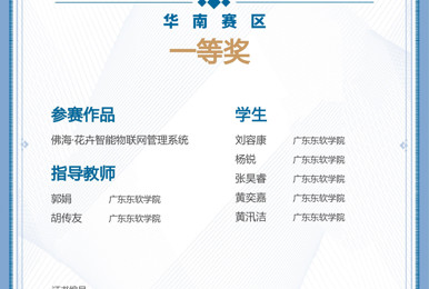 我院学子在第十届“中国高校计算机大赛-网络技术挑战赛” 获华南赛区一等奖  